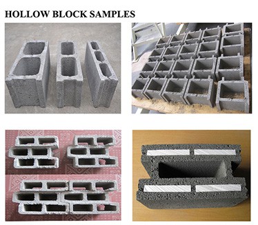 muestras de bloques huecos de hormigón