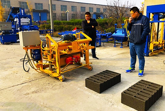 concrete diy brick making machine testing