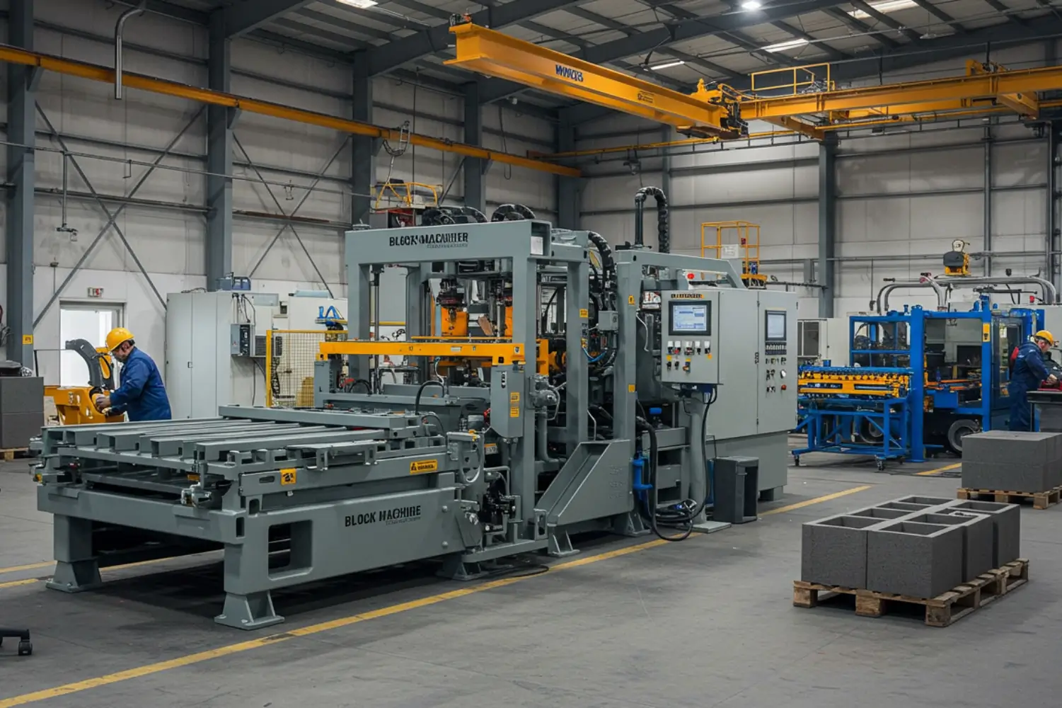 how to setup an automatic concrete production line