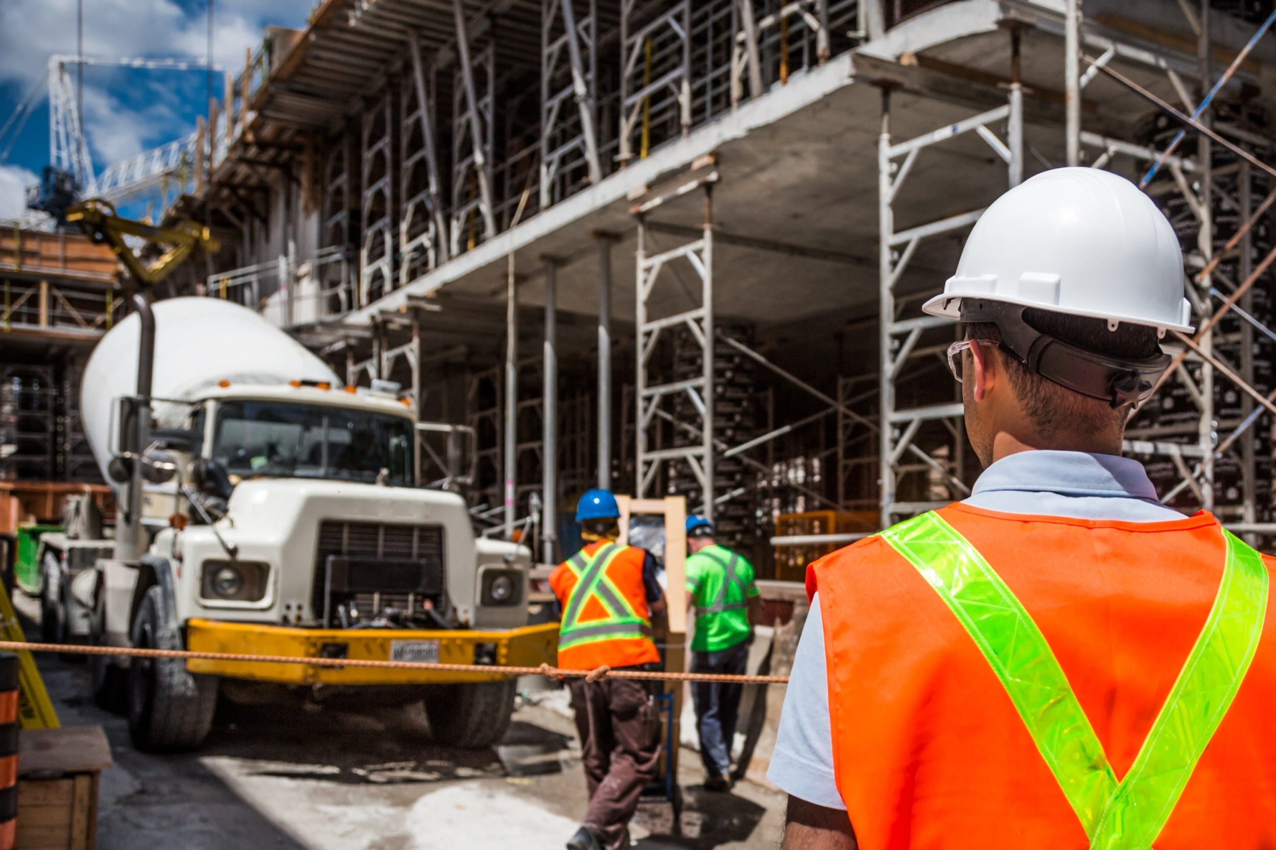 safety protocol around a concrete block making machine
